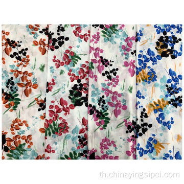 สต็อกล็อต viscose พิมพ์ผ้า Floral Challie Rayon